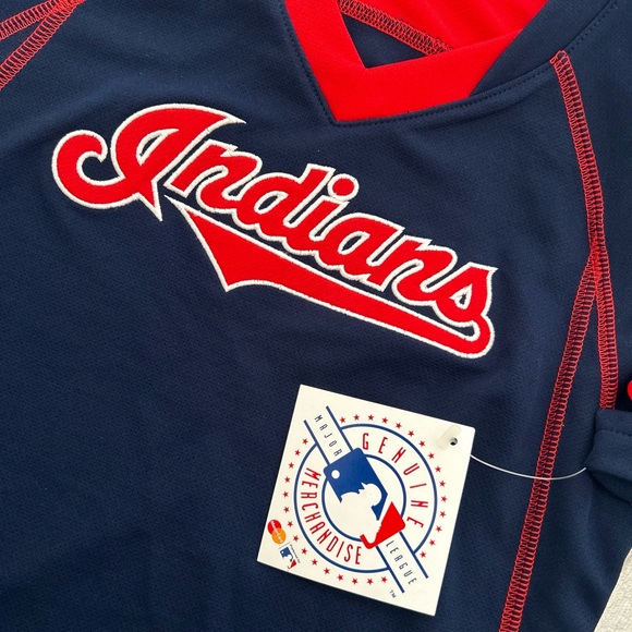Vintage Cleveland Indians Shirt Boys NWT - Picture 3 of 4